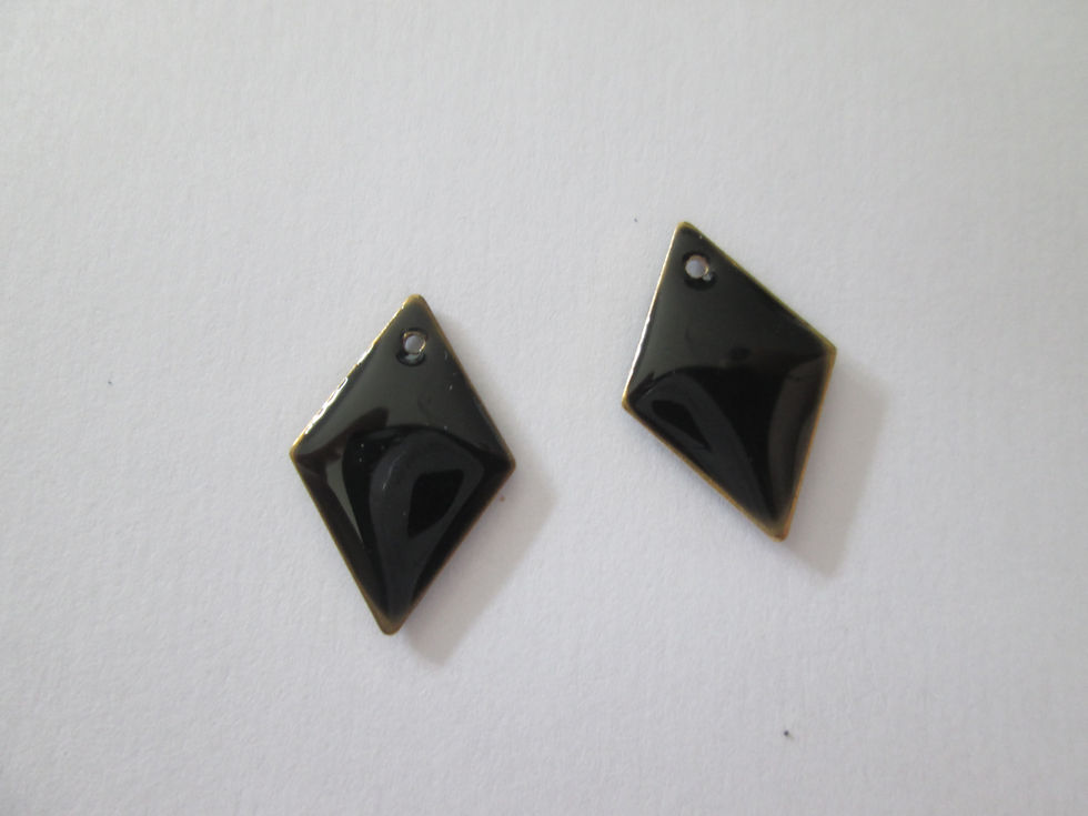 Thumbnail: 2 diamond-enamelled sequins - 16 x 11