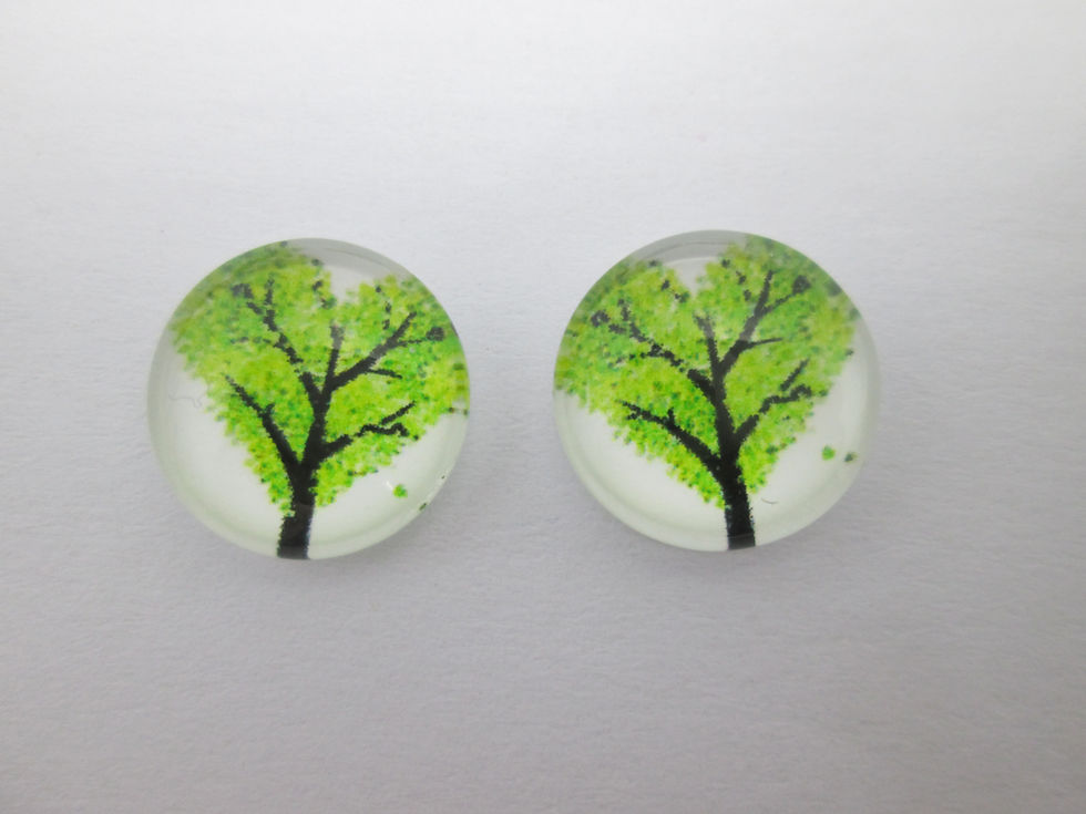 Miniaturbild: 12  mm - 2 cabochons verre arbre de vie coeur - 12 modèles