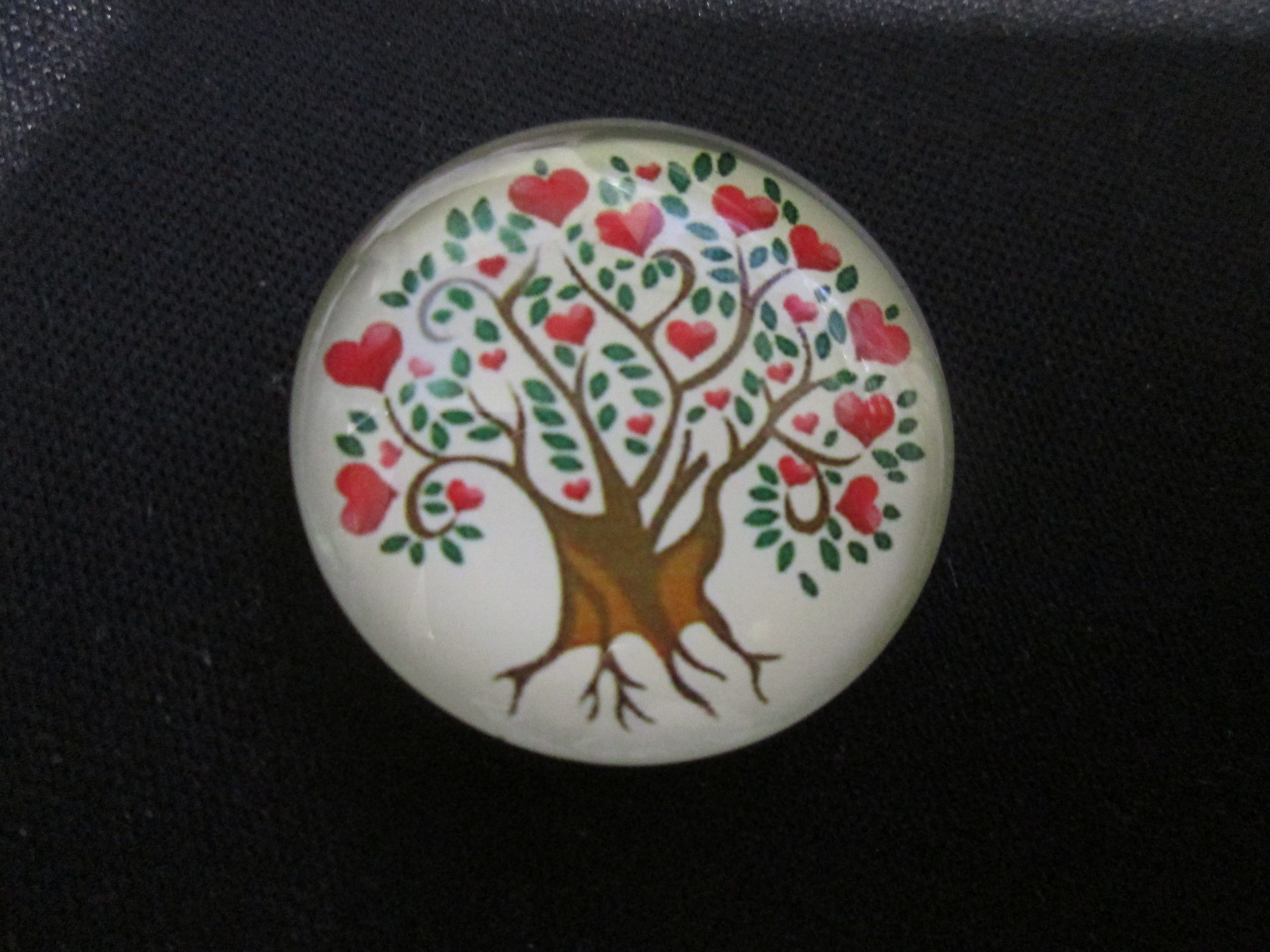 25  mm - cabochon arbre de vie - verre imprimé - adv 16