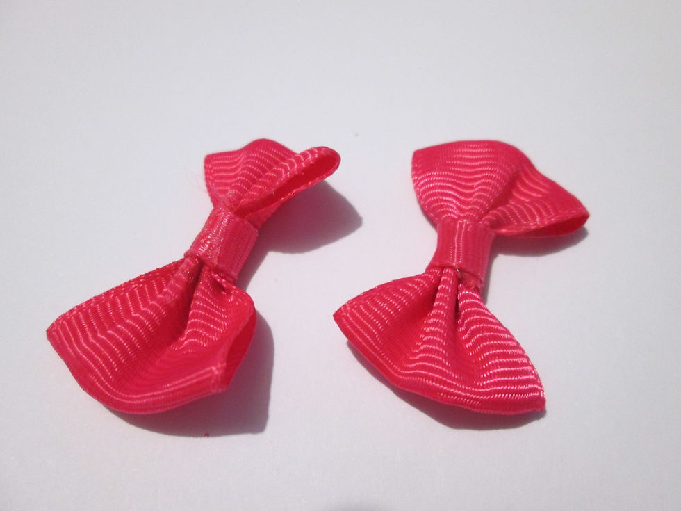 Thumbnail: noeuds gros grain unis - 37 x 25 mm - coton et polyester - 9 coloris