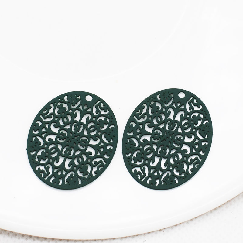 Miniaturbild: 2 estampes ovales - 32 x 24 mm - laiton - 9 coloris