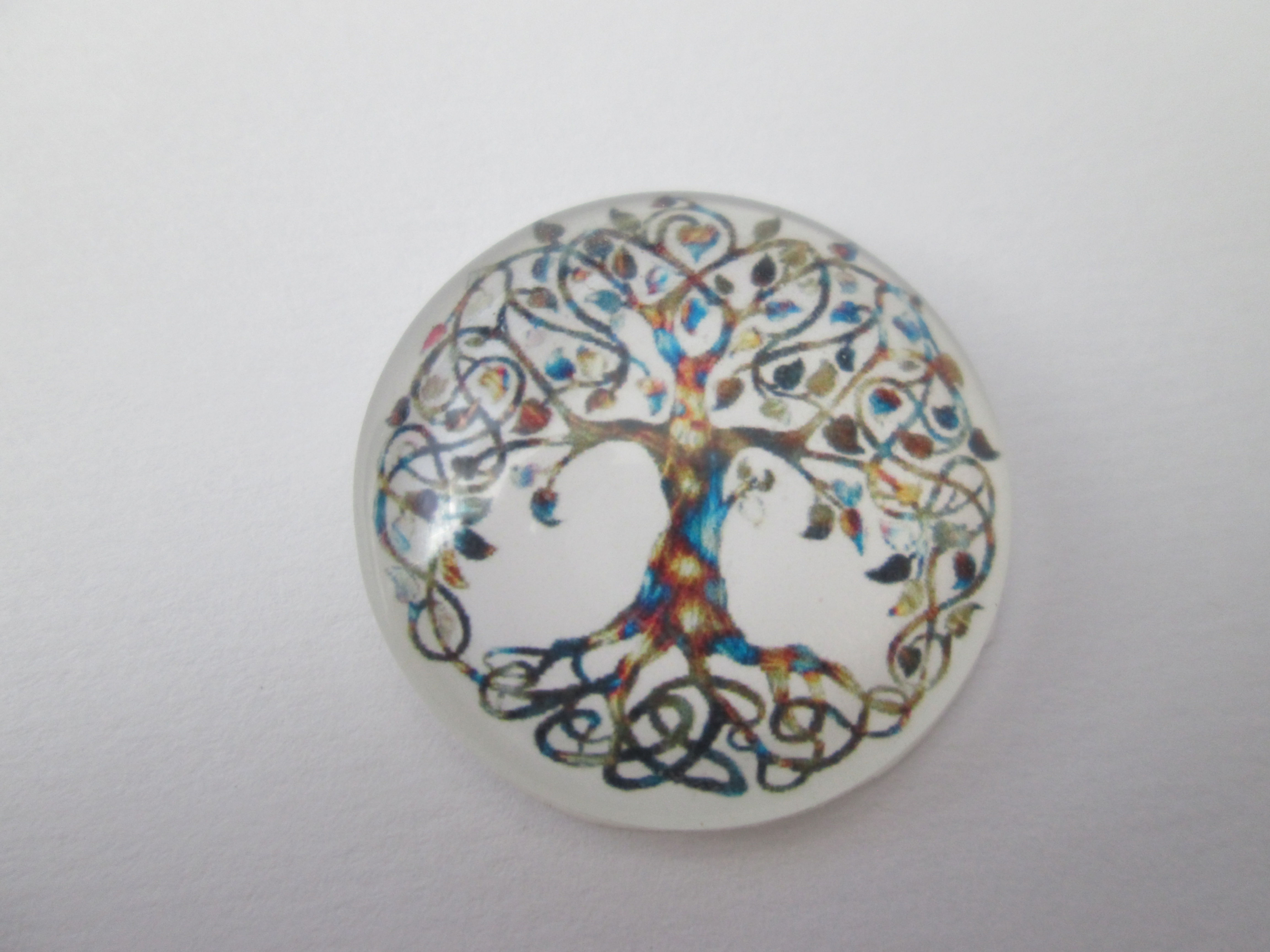 cabochon arbre de vie - 25  mm - verre imprimé