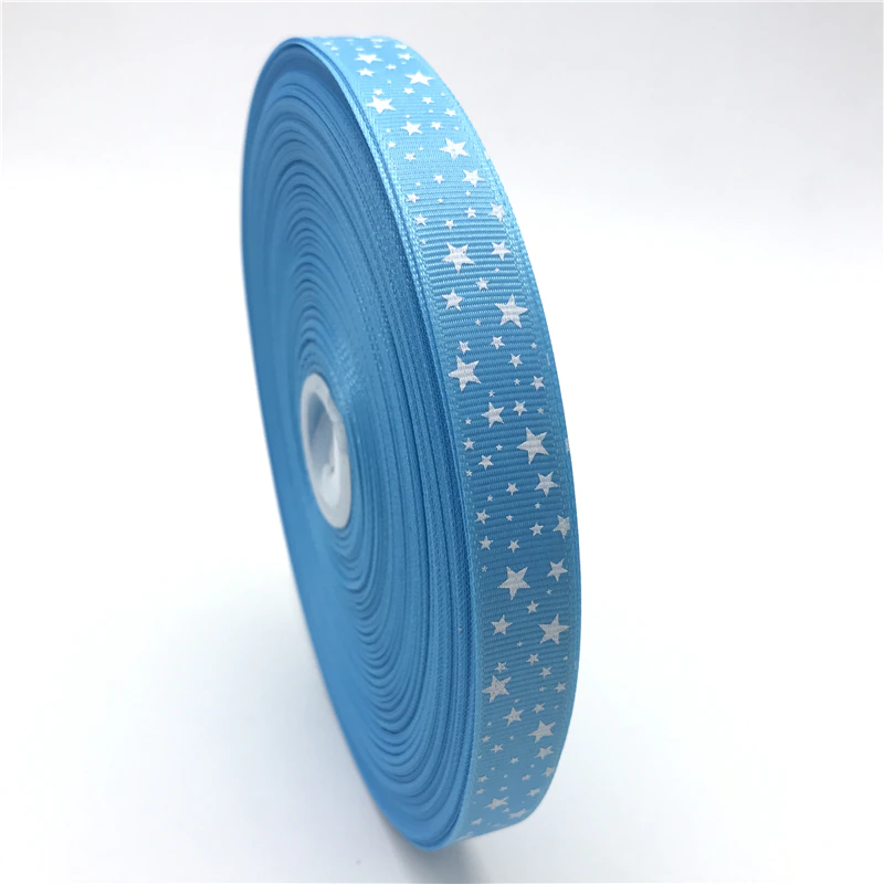 Miniatura: 1 m de ruban gros grain - 15 mm - motif étoile - polyester