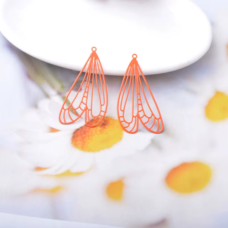 Miniature : 2 estampes ailes libellules - 39 x 21 mm - 10 coloris - laiton