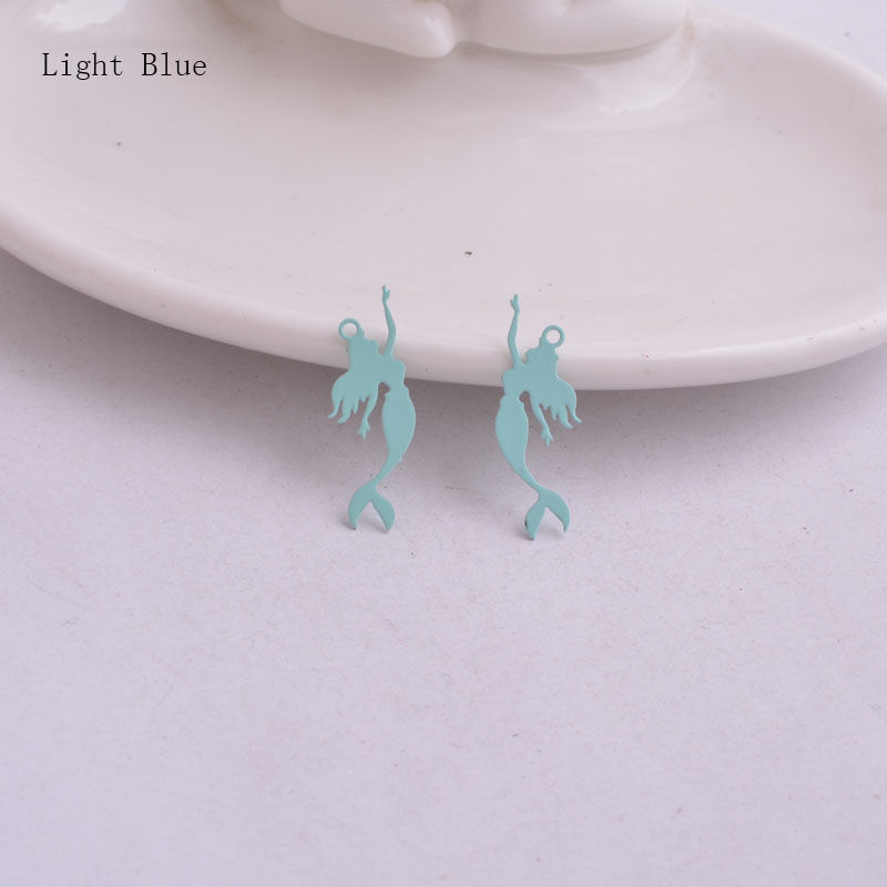 Miniatura: 2 estampes sirènes - 22 x 8 mm - laiton - 9 coloris au choix