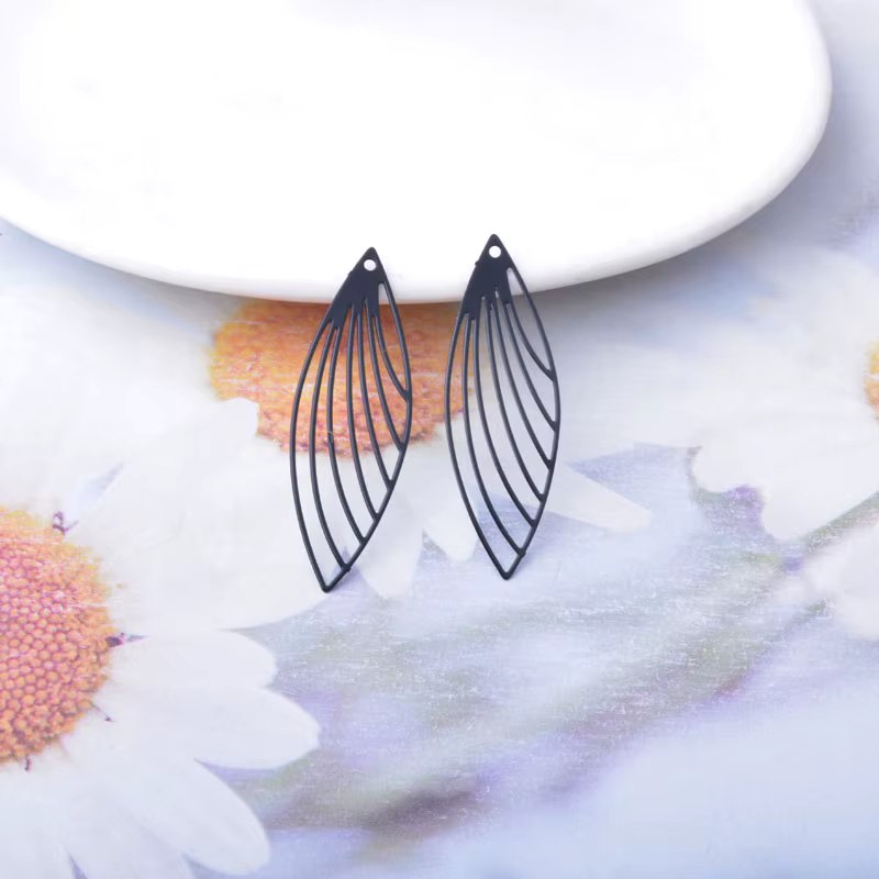 Miniature : 2 estampes gouttes - 38 x 13 mm - 10 coloris - laiton