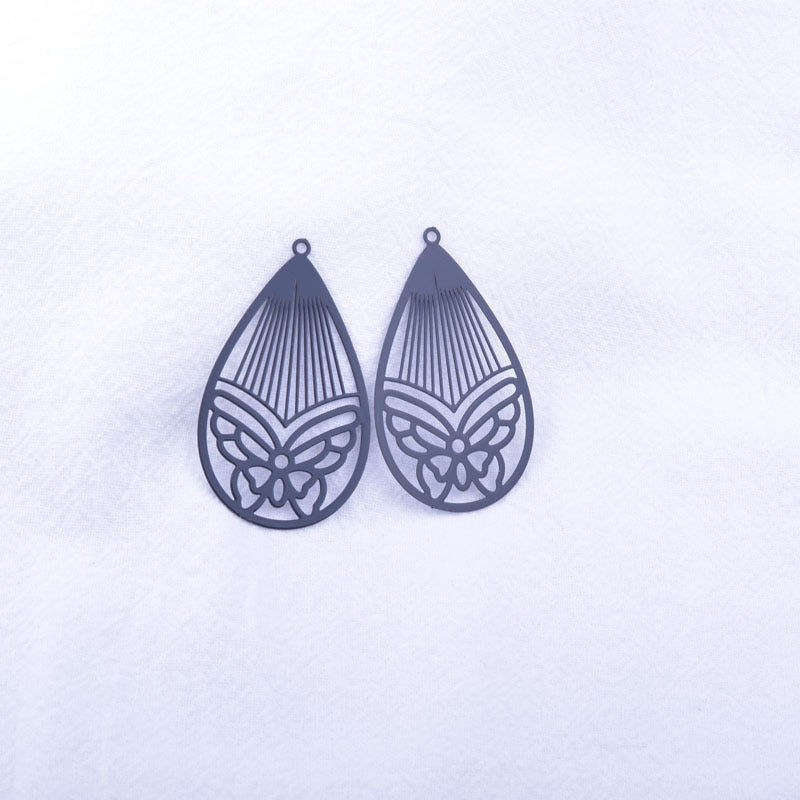 Miniatura: 2 estampes goutte papillon - 42 x 26 - 11 coloris - laiton