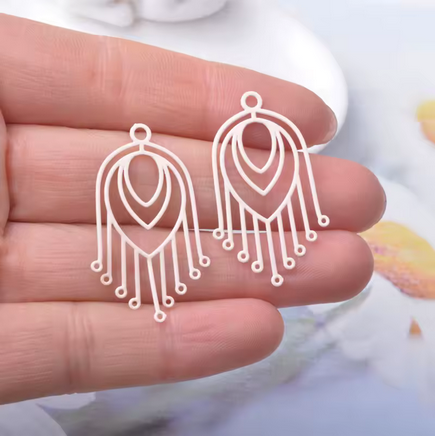 Miniature : 2 estampes éventail - 36 x 18 mm - 10 coloris - laiton