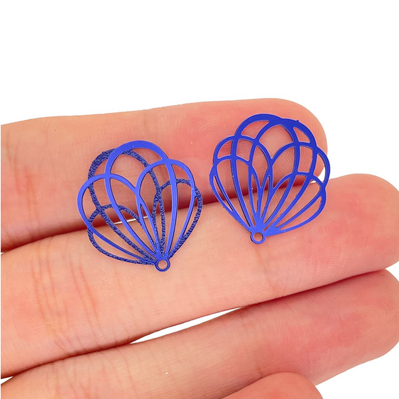 Thumbnail: 2 oval prints - 20 x 18 mm - colored stainless steel - 12 colors