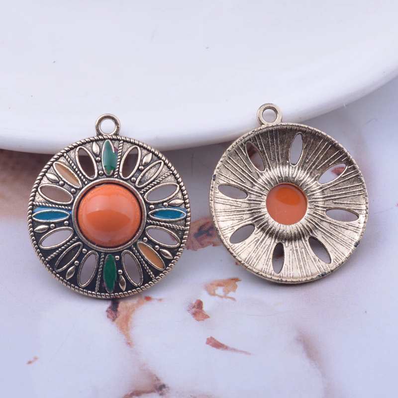 Thumbnail: 2 pendants - earring holders - 29 x 25 mm - 2 colors
