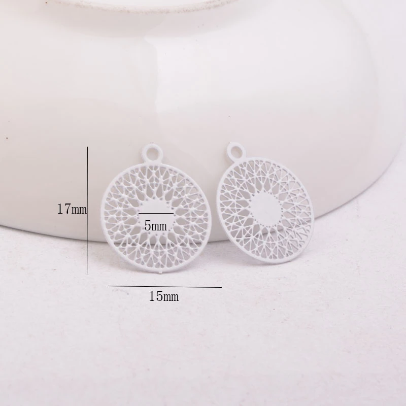 Thumbnail: 4 round prints - 17 x 15 mm - brass - 10 colors