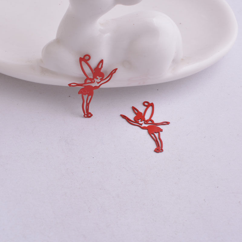 Thumbnail: 2 fairy prints - 25 x 16 mm - brass - 10 colors