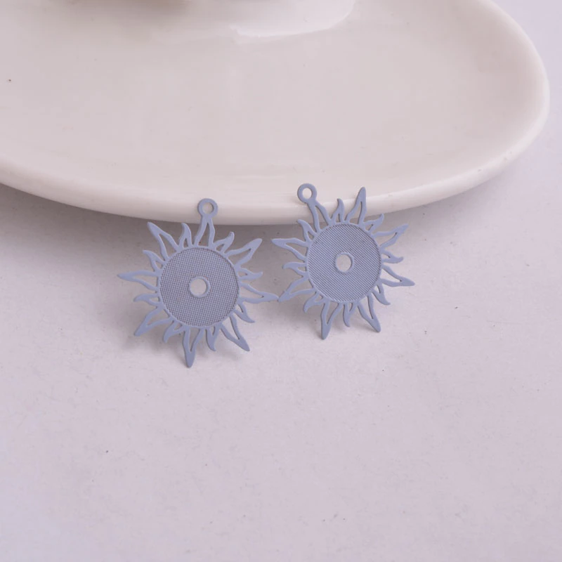Miniatura: 2 estampes soleil - 25 x 24 mm - laiton - 9 coloris au choix