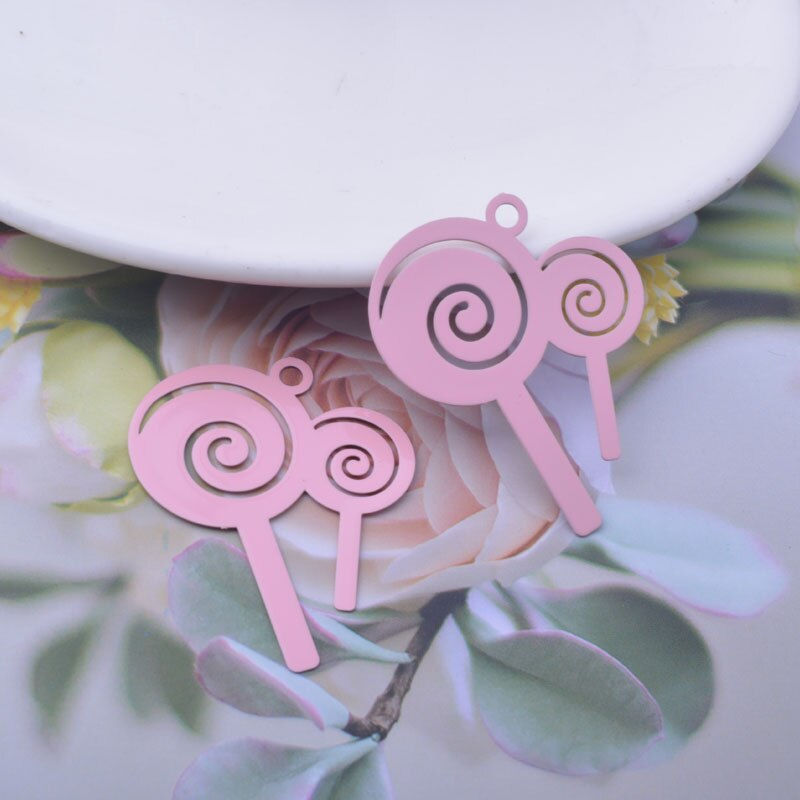Miniature : 2 estampes lolipop - 36 x 30 mm - 12 coloris - laiton