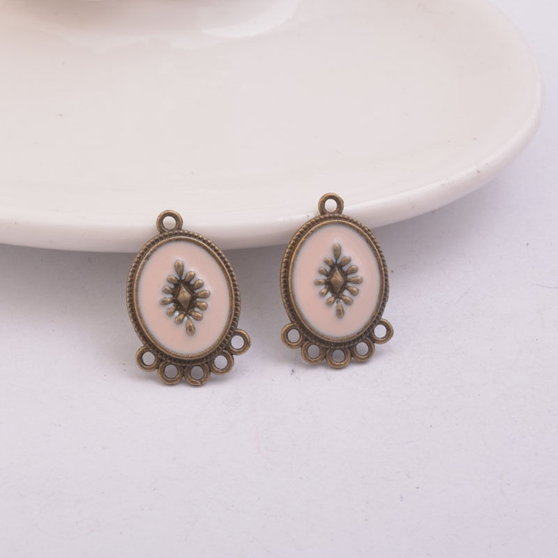 Miniatura: 2 chandeliers pour boucles d'oreilles -  metal bronze émaillé