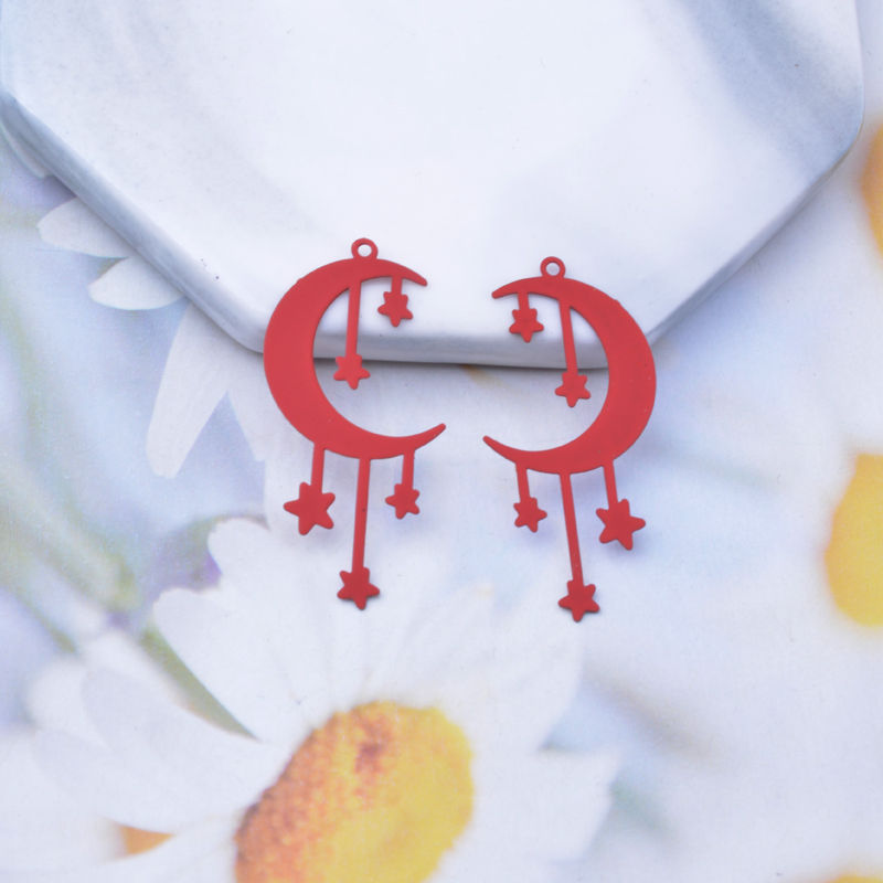 Miniaturbild: 2 Halbmonddrucke - 37 x 19 mm - Messing - 8 Farben