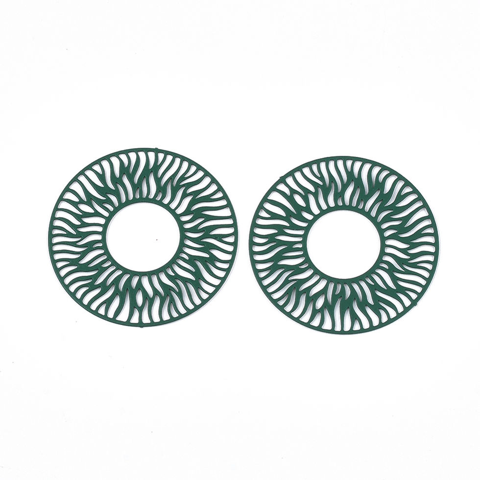 Miniature : 2 estampes rondes - 30 mm - acier inoxydable peint - 5 coloris