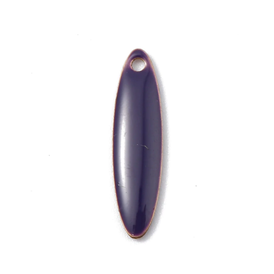 Miniaturbild: 2 sequins émaillés ovales  -  20 x 5 mm - 11 coloris