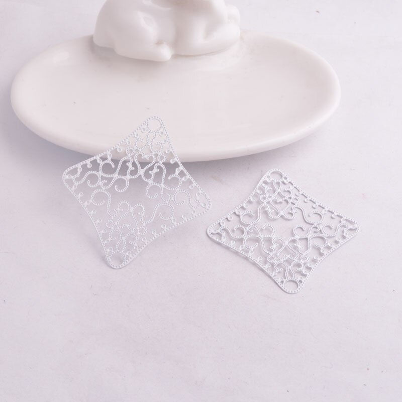 Thumbnail: 2 diamond stamps - 52 x 48 mm - brass - 11 colors to choose from