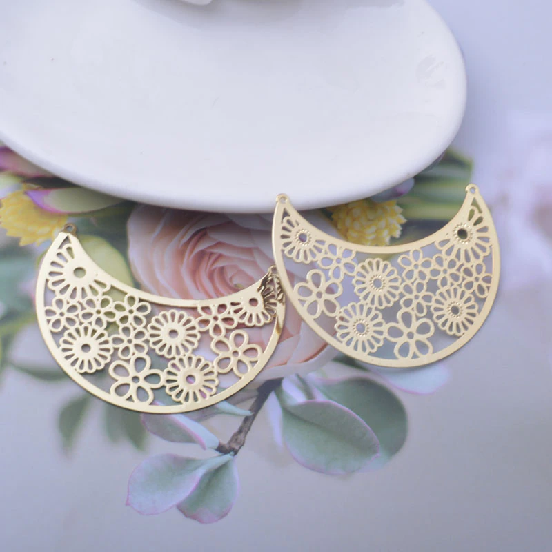 Miniature : 2 estampes plastron - 50 x 40 mm - 8 coloris - laiton