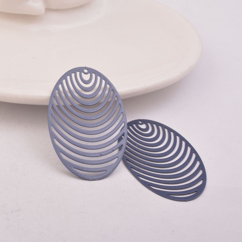 Miniatura: 2 estampes ovales  - 40 x 27 mm - laiton - 8 coloris au choix
