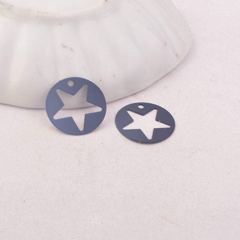Thumbnail: 2 round spiral stamps - 18 mm - brass - 11 colors