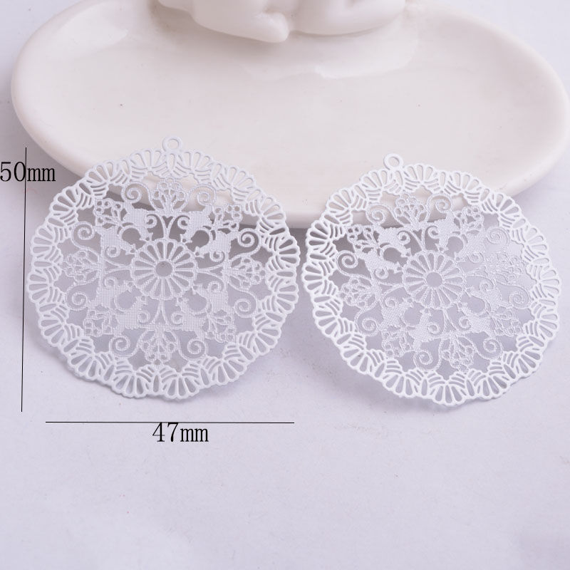 Miniatura: 2 estampes rondes  - 50 x 47 mm - laiton - 7 coloris