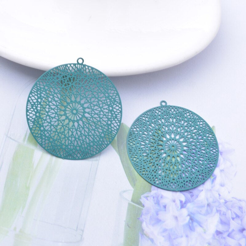 Miniature : 2 estampes rondes - 37 x 35 mm - 10 coloris - laiton