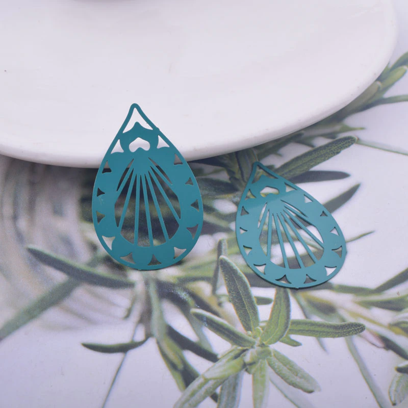 Thumbnail: 2 drop stamps - 33 x 22 mm - brass - 10 colors