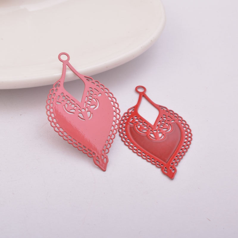 Miniaturbild: 2 estampes gouttes - 46 x 25  mm - laiton - 10 coloris au choix