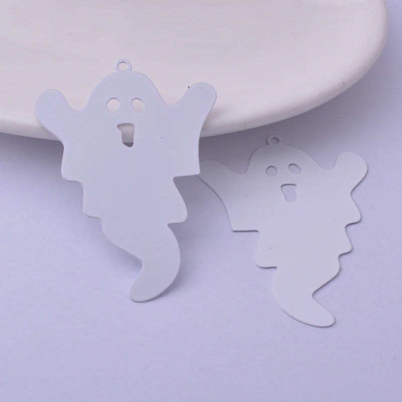 Miniatura: 2 estampes fantôme  - 45 x 34 mm - laiton peint - 7 coloris