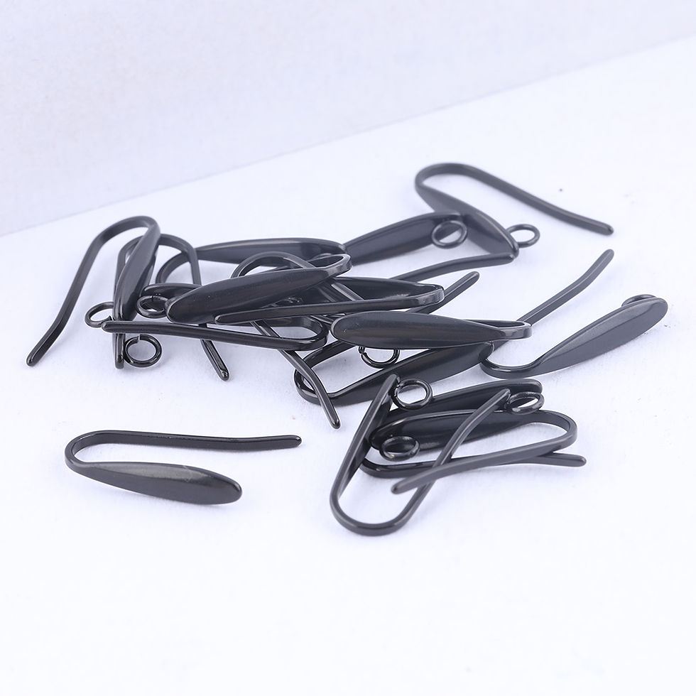 Miniature : 2 crochets boucles d'oreilles -  20 x 12 mm - acier inoxydable - 4 coloris