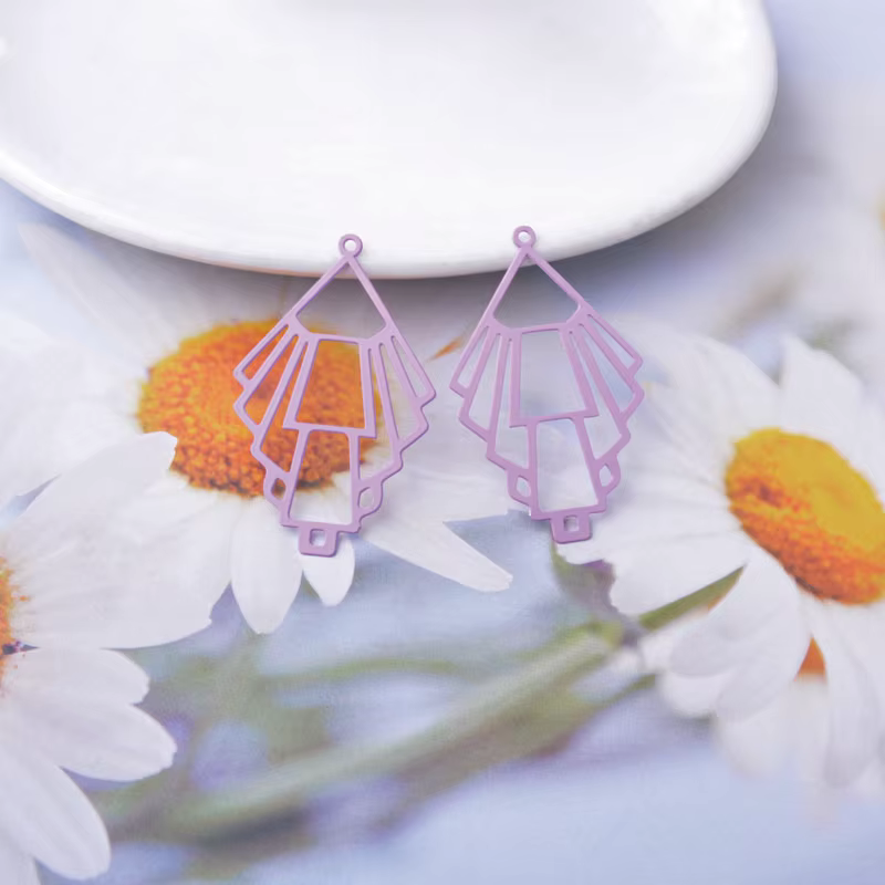 Miniatura: 2 estampes gouttes - 39 x 24 mm - 10 coloris - laiton