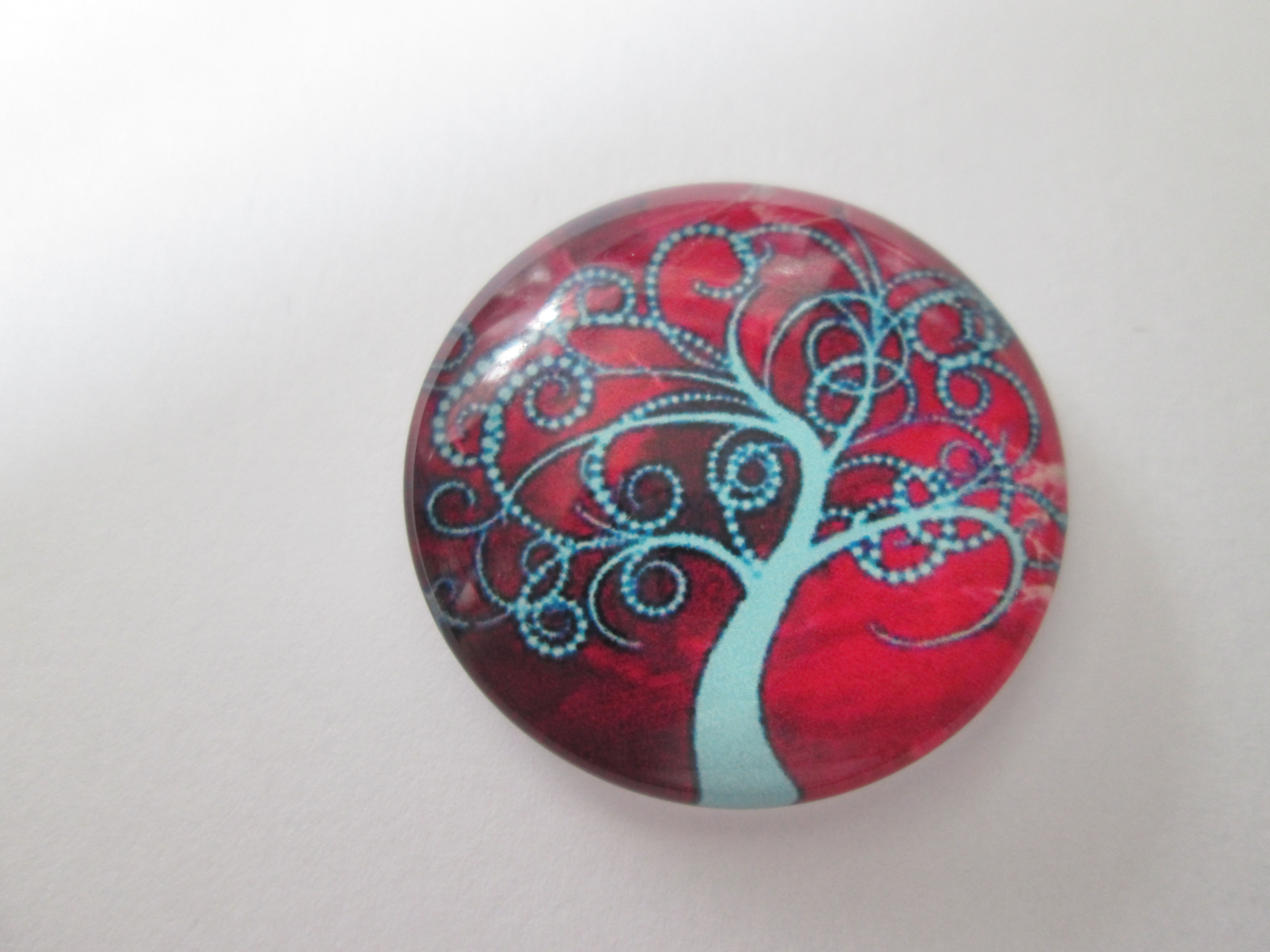 cabochon  arbre de vie - 25 mm - verre imprimé - # 23