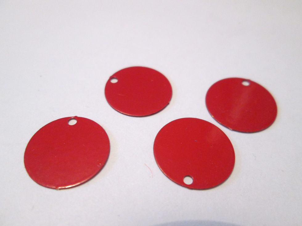 Miniature : 4 estampes rondes - 12  mm - laiton - 13 coloris