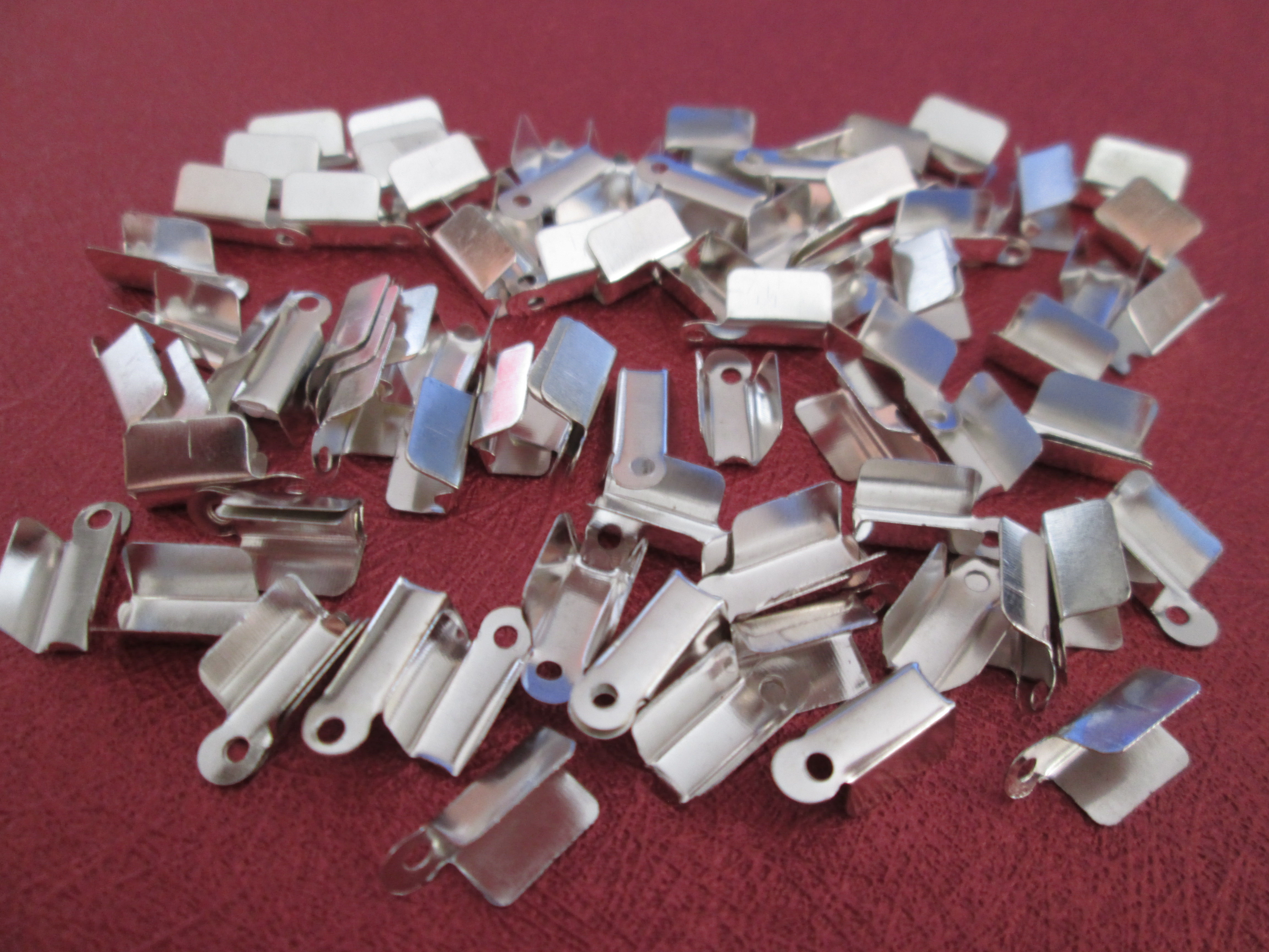 serre cordon -  argenté - 13 x 6 mm