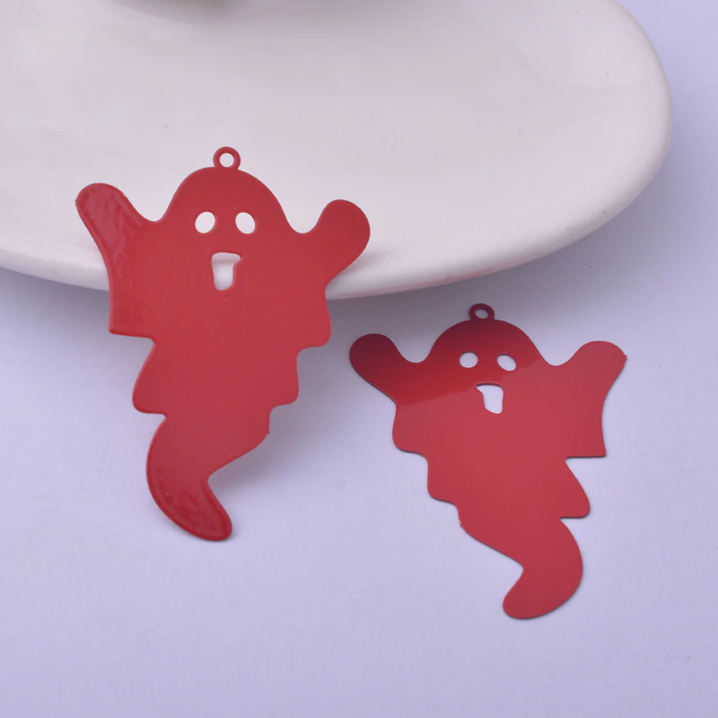Miniatura: 2 estampes fantôme  - 45 x 34 mm - laiton peint - 7 coloris