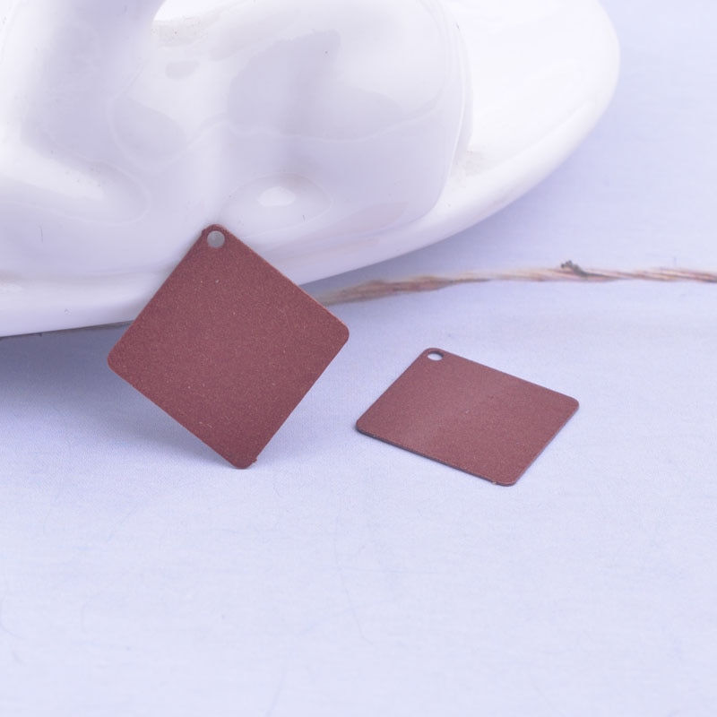 Thumbnail: 4 diamond stamps - 20 x 20 mm - brass - 11 colors to choose from