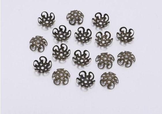 Miniatura: 10 coupelles fleur 8 mm - calottes fleur de 8 mm de diamètre - 6 coloris