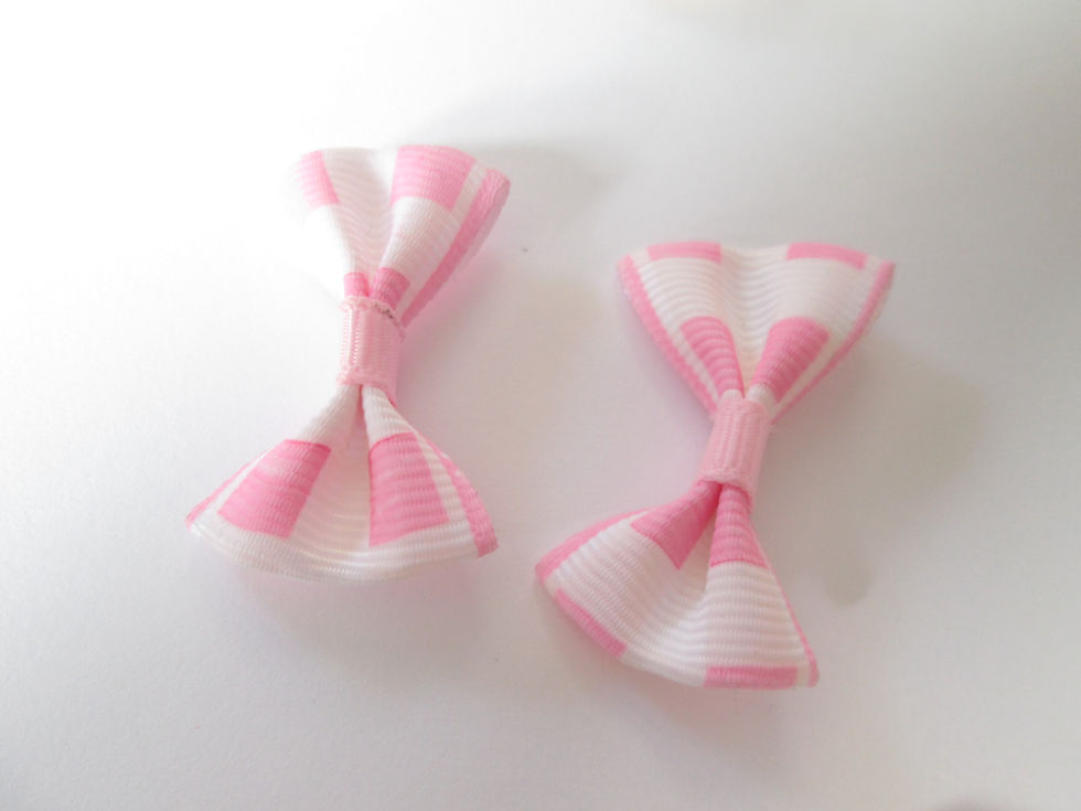 Miniature : 2 noeuds   à carreaux  - 40 x 25 mm - coton et polyester - 14 color