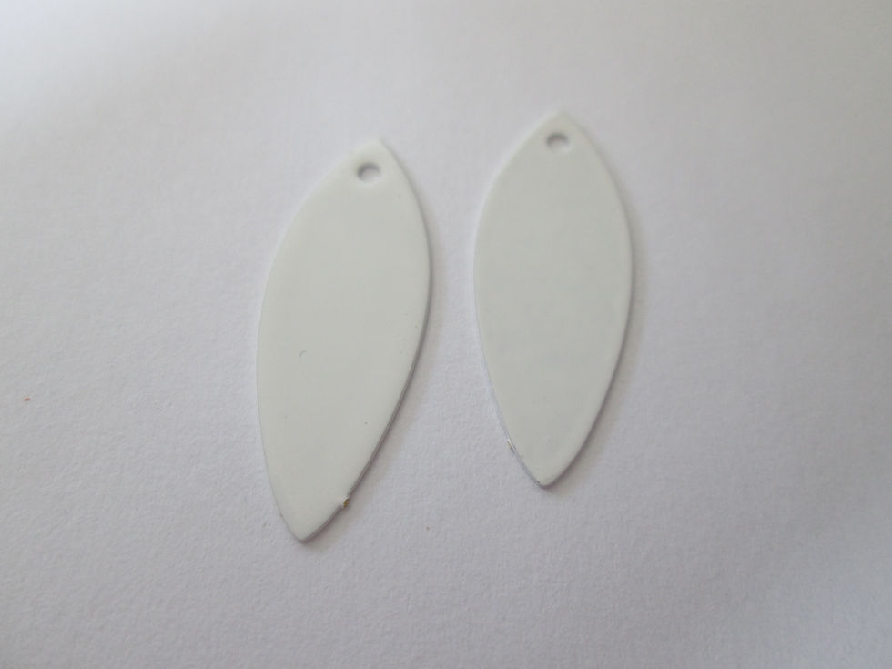 Miniatura: 2 estampes ovales - 27 x 10 mm - laiton peint - 13 coloris au choix