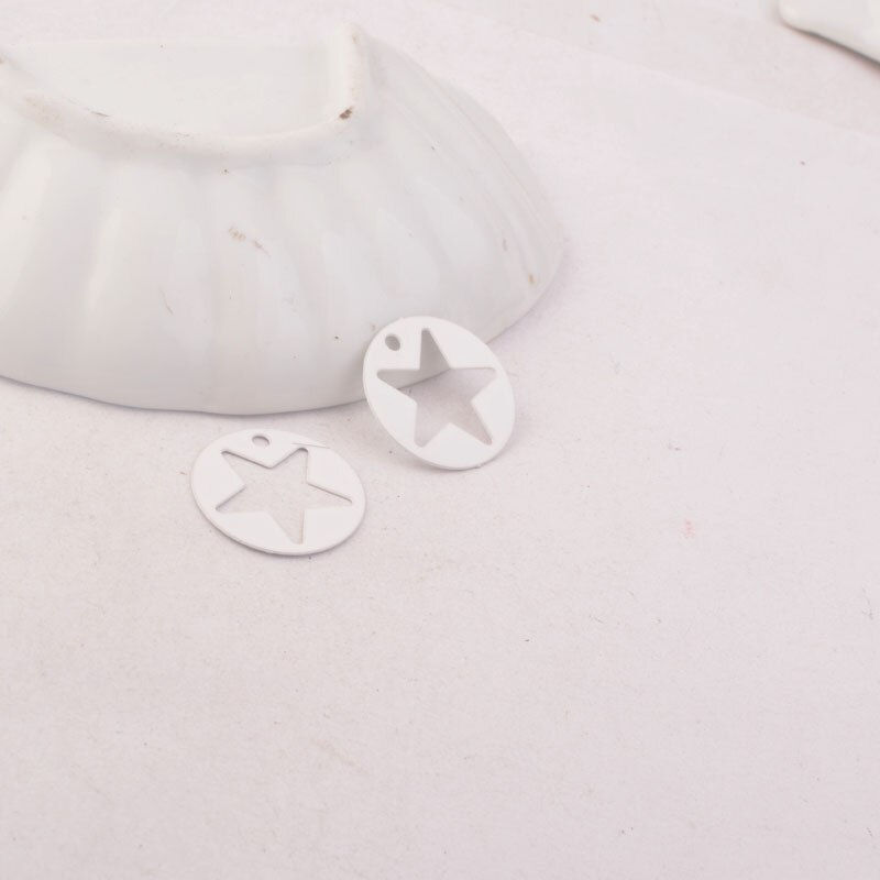 Miniatura: 2 estampes rondes étoiles - 18 mm  - laiton -  11 coloris