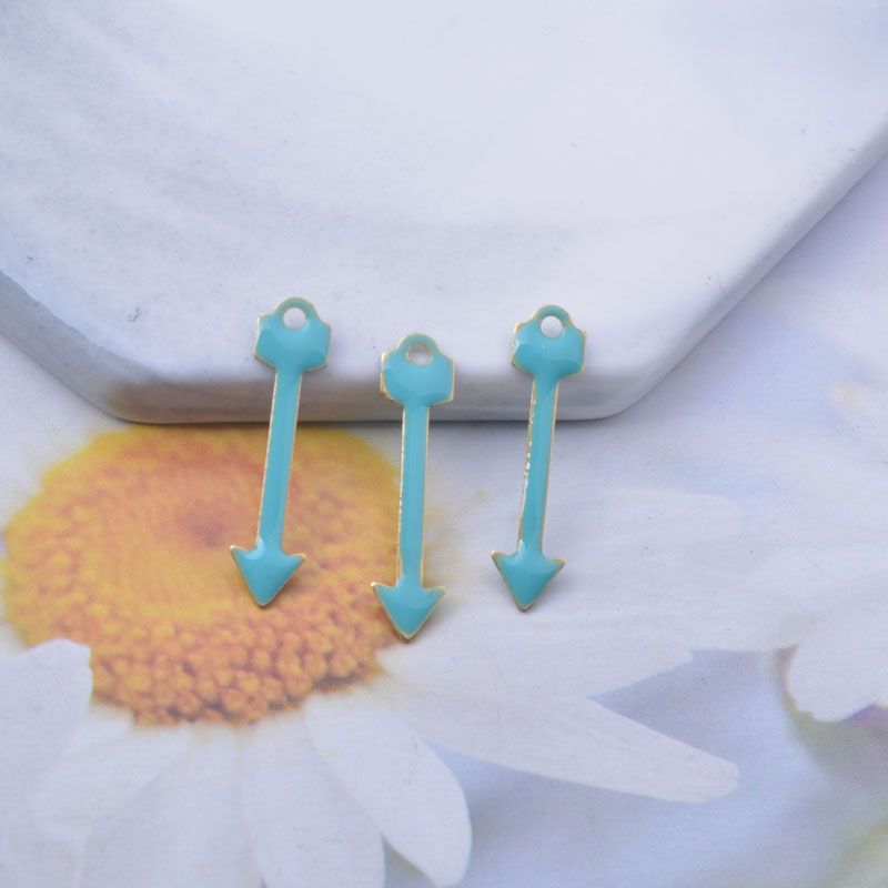 Miniatura: 2 sequins émaillés fléche  -  21 x 5 mm - breloque émaillé - 8 coloris