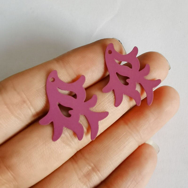 Miniatura: 2 estampes corail - 27 x 20 mm - 10 coloris au choix