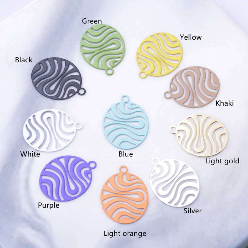 Miniature : 4 estampes ovales filigranes - 16 x 12 mm - 10 coloris - laiton