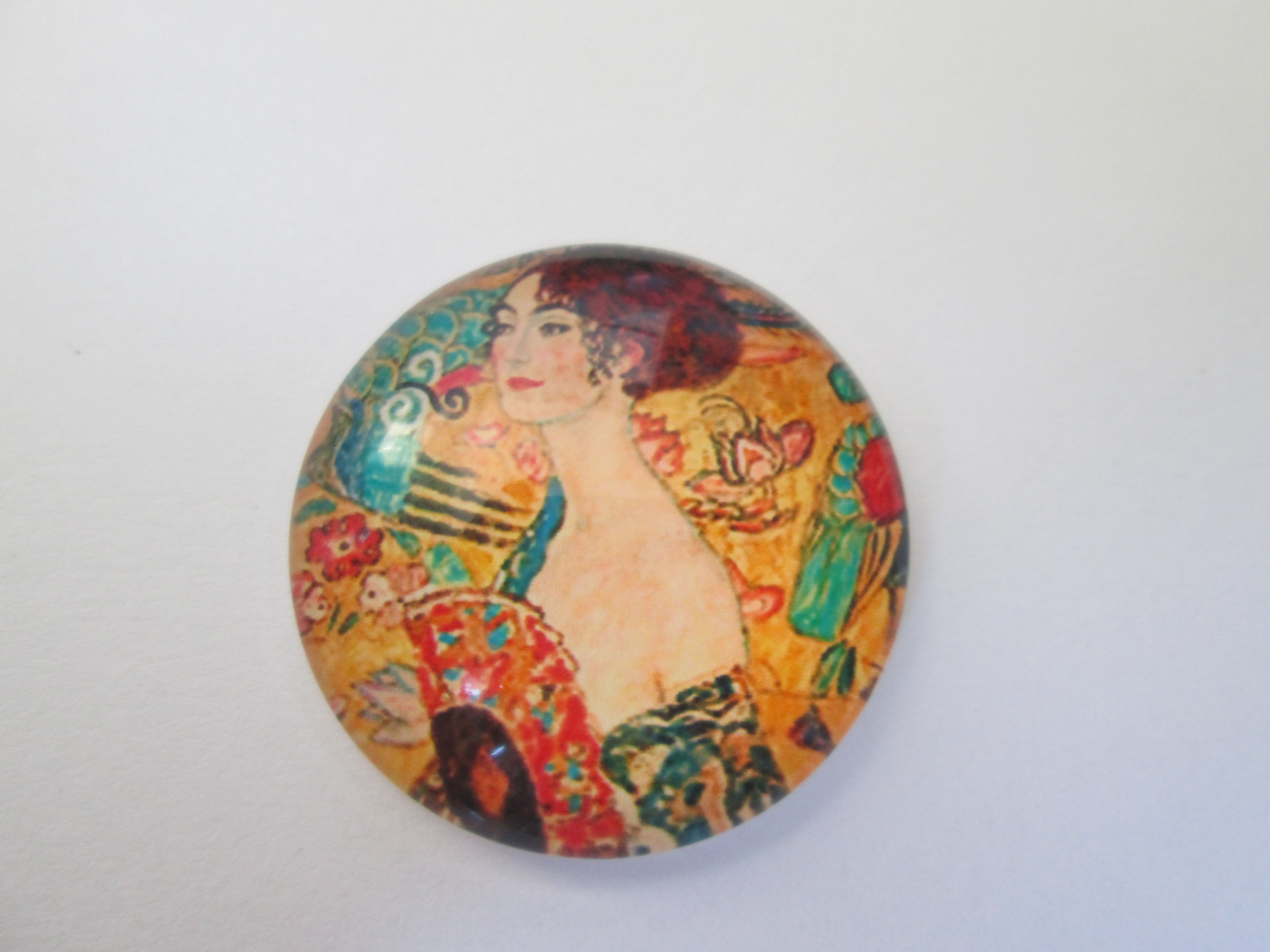cabochon Klimt - 25 mm - verre imprimé