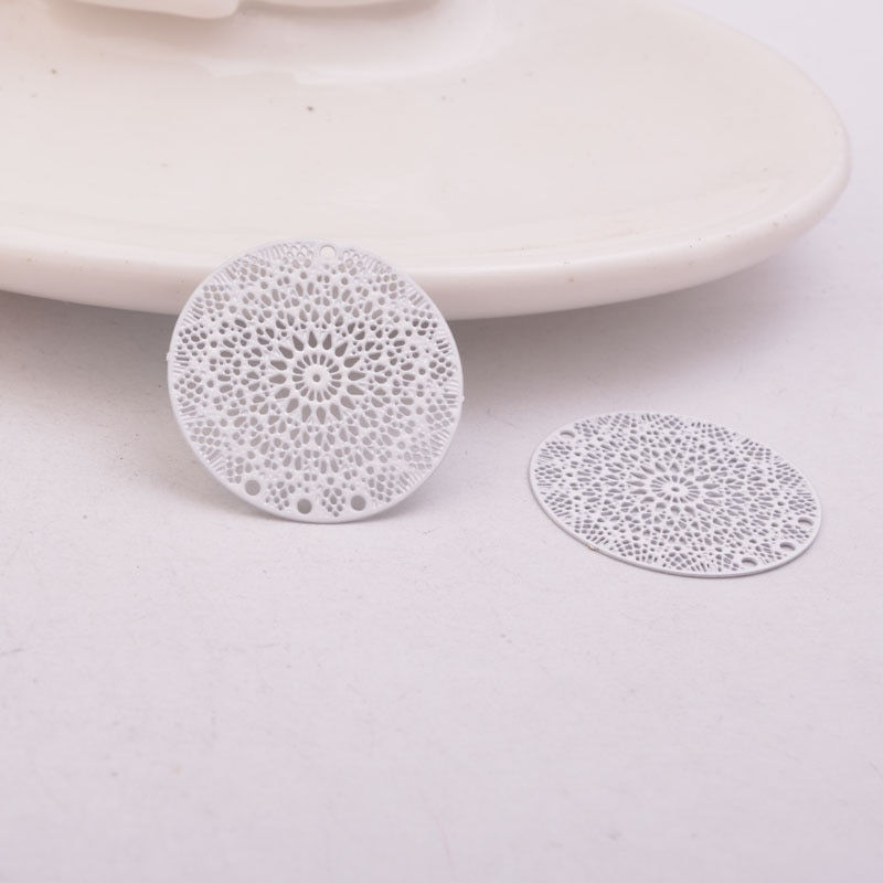 Miniatura: 2 estampes rondes -  connecteurs - 24 mm - 10 coloris au choix
