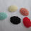 Miniature : 2 cabochons fleur - 20 x 15 mm - en résine -  5 coloris