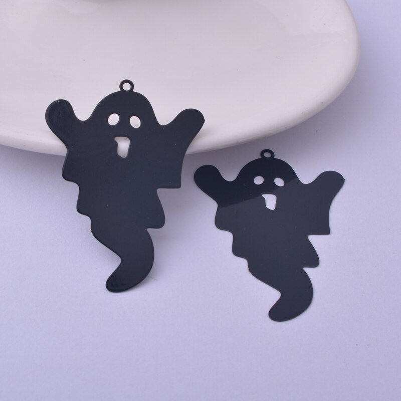 Miniatura: 2 estampes fantôme  - 45 x 34 mm - laiton peint - 7 coloris