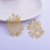 Miniature : 2 estampes fleurs - 40 x 31  mm - laiton - 9 coloris au choix